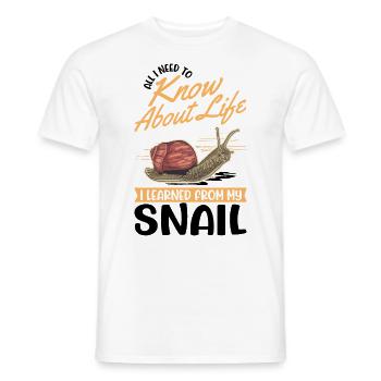Snail Gift Vineyard Snail - Men's T-Shirt - white - Front - AI Model Male 178 dark (178cm)