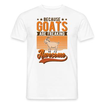Cadeau de berger de chèvre - T-shirt homme - blanc - Devant - AI Model Male 178 dark (178cm)