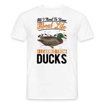 Ducks Duck Breeder Gift Duck - Men's T-Shirt - white - Front - AI Model Male 178 dark (178cm)