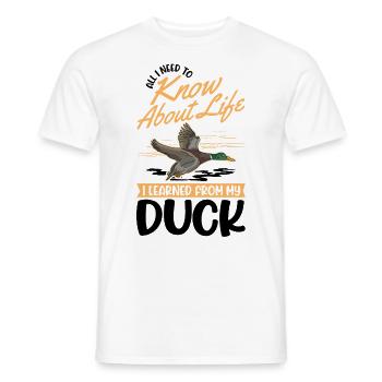 Éleveur de canards cadeaux de canard - T-shirt homme - blanc - Devant - AI Model Male 178 dark (178cm)