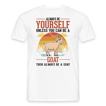 Chèvres Cadeau Chèvre Hôte Chèvre - T-shirt homme - blanc - Devant - AI Model Male 178 dark (178cm)