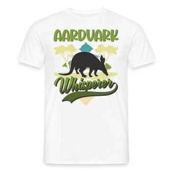 Erdferkel Flüsterer Aardvark Whisperer - Men's T-Shirt - white - Front - AI Model Male 178 dark (178cm)