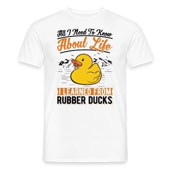 Rubber Duck Gift Rubber Duck Rubber Duck - T-shirt homme - blanc - Devant - AI Model Male 178 dark (178cm)