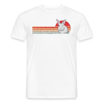Lapin Rétro Lapin Lapin Vintage - T-shirt homme - blanc - Devant - AI Model Male 178 dark (178cm)