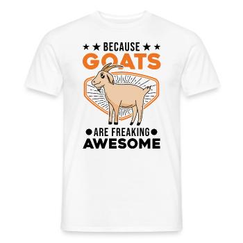 Ziege Ziegenhirte Geschenk - Männer T-Shirt - Weiß - Vorne - AI Model Male 178 dark (178cm)