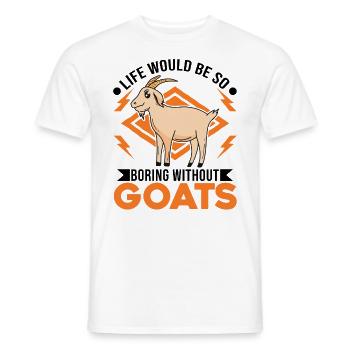 Goats Gift Goat Host Goat - Men's T-Shirt - white - Front - AI Model Male 178 dark (178cm)