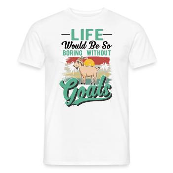 Goats Gift Goat Host Goat - Men's T-Shirt - white - Front - AI Model Male 178 dark (178cm)