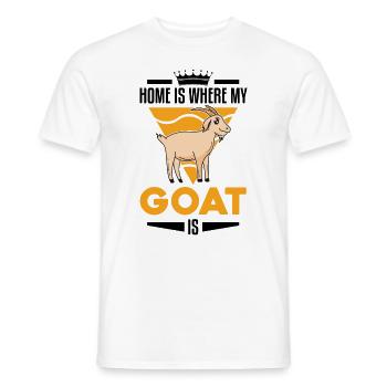 La maison est l’endroit où ma chèvre est l’hôte de la chèvre - T-shirt homme - blanc - Devant - AI Model Male 178 dark (178cm)