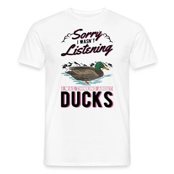 Amoureux du canard Cadeau Éleveur de canards - T-shirt homme - blanc - Devant - AI Model Male 178 dark (178cm)