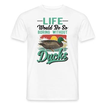 Amoureux du canard Cadeau Éleveur de canards - T-shirt homme - blanc - Devant - AI Model Male 178 dark (178cm)