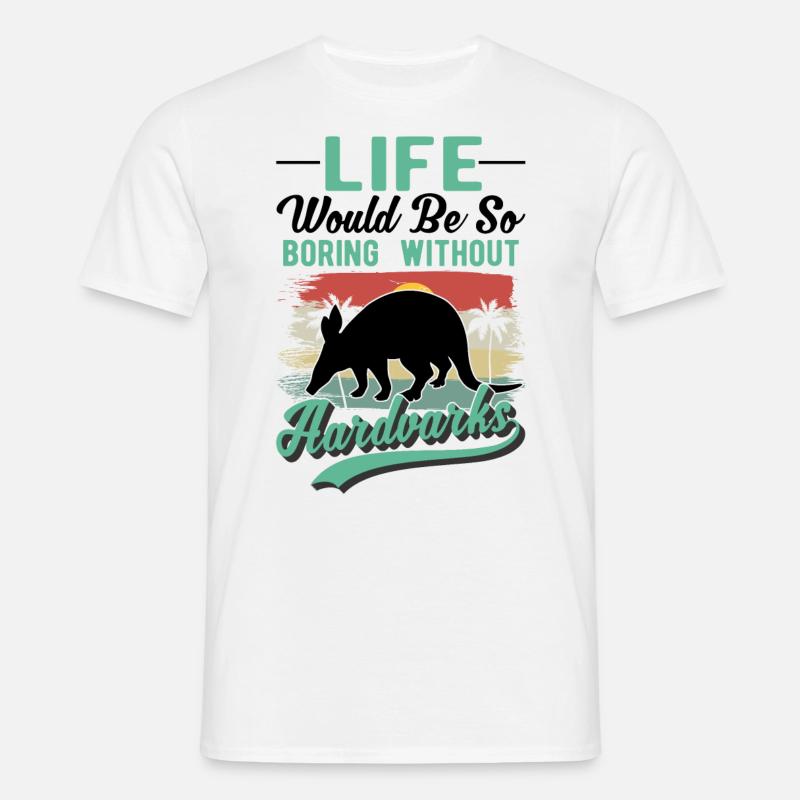 Erdferkel Geschenk Aardvark - Männer T-Shirt - Weiß