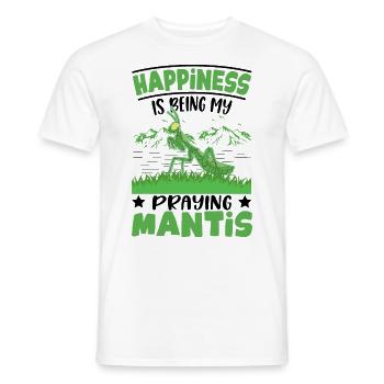 Gottesanbetterin Glück Mantis - Männer T-Shirt - Weiß - Vorne - AI Model Male 178 dark (178cm)