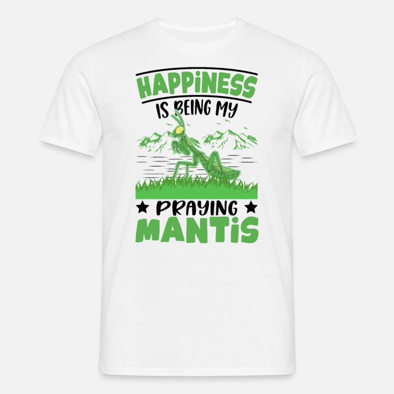 Gottesanbetterin Glück Mantis - Männer T-Shirt - Weiß