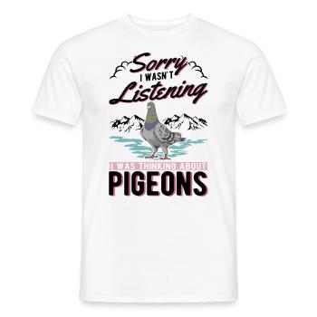 Pigeon Cadeau Pigeon Fancier City Pigeon Pigeonnier Pigeon Transporteur Pigeon - T-shirt homme - blanc - Devant - AI Model Male 178 dark (178cm)