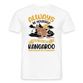 Always be yourself Kangaroo Australia Kangaroo - Men's T-Shirt - white - Front - AI Model Male 178 dark (178cm)