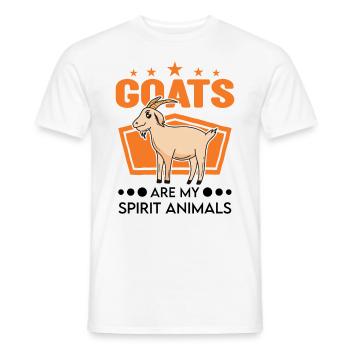 Chèvres Animal Chèvre Hôte Chèvre - T-shirt homme - blanc - Devant - AI Model Male 178 dark (178cm)