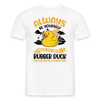 Soyez toujours vous-même Canard en caoutchouc Gummiente - T-shirt homme - blanc - Devant - AI Model Male 178 dark (178cm)