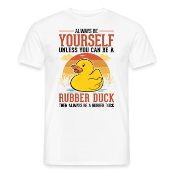 Soyez toujours vous-même Canard en caoutchouc Gummiente - T-shirt homme - blanc - Devant - AI Model Male 178 dark (178cm)