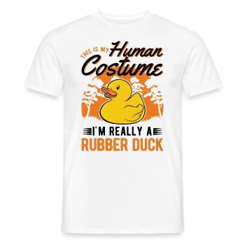 Rubber Duck Halloween Rubber Duck Rubber Duck - Men's T-Shirt - white - Front - AI Model Male 178 dark (178cm)