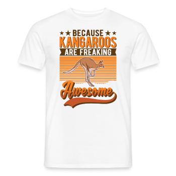 Parce que les kangourous sont des kangourous géniaux - T-shirt homme - blanc - Devant - AI Model Male 178 dark (178cm)