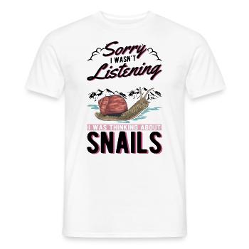 Snail Gift Vineyard Snail - Men's T-Shirt - white - Front - AI Model Male 178 dark (178cm)