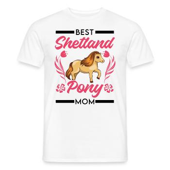 Beste Shetland Pony Mama - Männer T-Shirt - Weiß - Vorne - AI Model Male 178 dark (178cm)