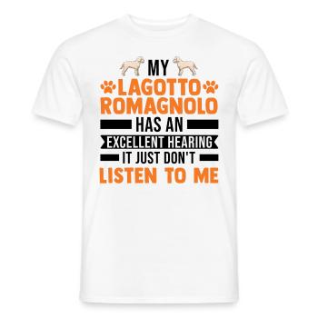 Lagotto Romagnolo Wasserhund - Männer T-Shirt - Weiß - Vorne - AI Model Male 178 dark (178cm)