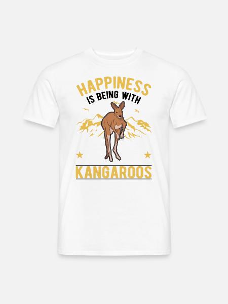 Kangaroo Luck Australian Kangaroo - Men's T-Shirt - white
