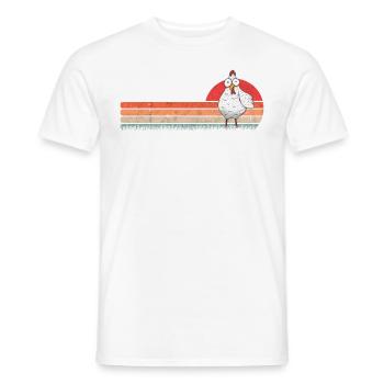 Poulet Rétro Poulet Vintage - T-shirt homme - blanc - Devant - AI Model Male 178 dark (178cm)