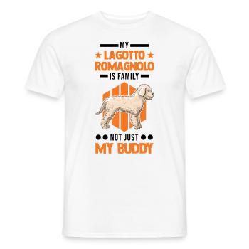Lagotto Romagnolo Familie Wasserhund - Männer T-Shirt - Weiß - Vorne - AI Model Male 178 dark (178cm)