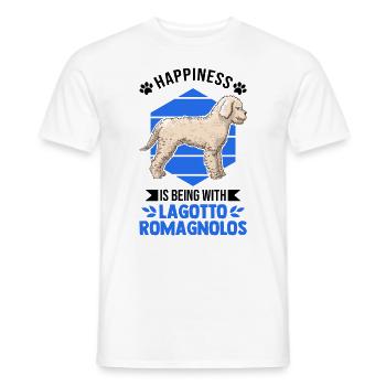 Lagotto Romagnolo Glück Wasserhund - Männer T-Shirt - Weiß - Vorne - AI Model Male 178 dark (178cm)