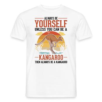 Always be yourself Kangaroo Australia Kangaroo - Men's T-Shirt - white - Front - AI Model Male 178 dark (178cm)