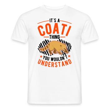 Coati Ding Proboscis Coati - Men's T-Shirt - white - Front - AI Model Male 178 dark (178cm)