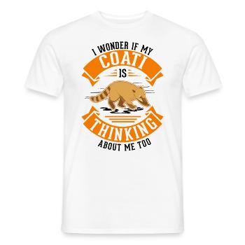 Nasenbär Geschenk Coati Rüsselbär - Männer T-Shirt - Weiß - Vorne - AI Model Male 178 dark (178cm)
