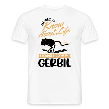 Gerbil Gift Racing Rat Gerbil - Men's T-Shirt - white - Front - AI Model Male 178 dark (178cm)
