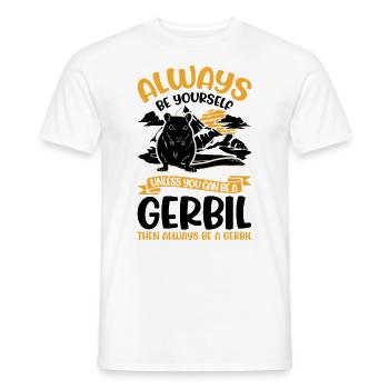 Gerbil Gift Racing Rat Gerbil - Men's T-Shirt - white - Front - AI Model Male 178 dark (178cm)