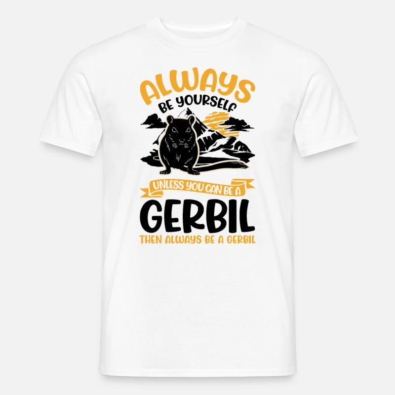 Gerbil Gift Racing Rat Gerbil - Men's T-shirt - white