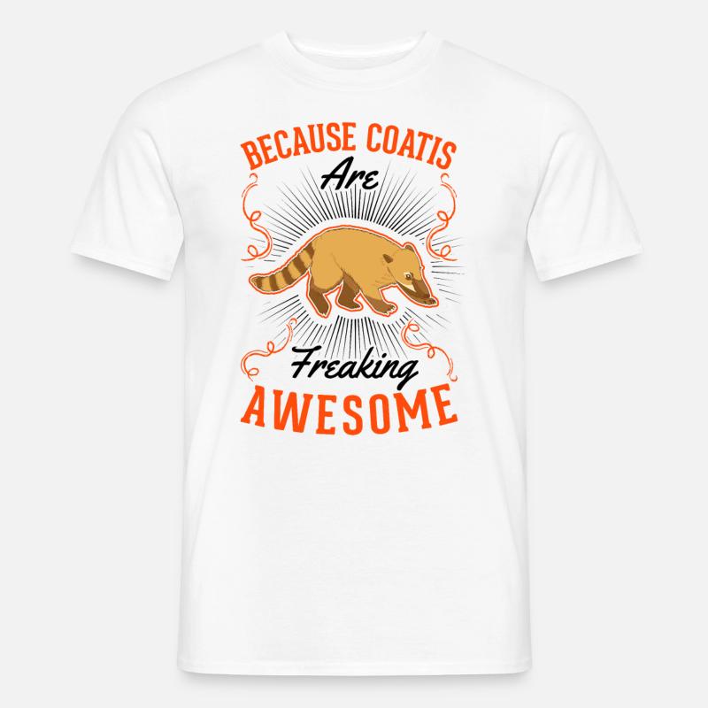 Nasenbär Geschenk Rüsselbär Coati - Männer T-Shirt - Weiß