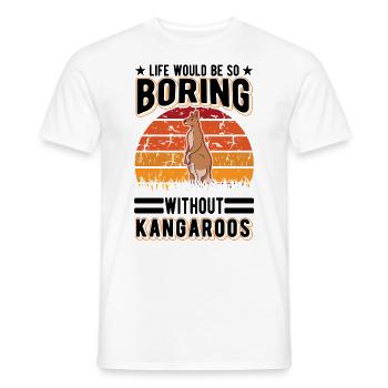 Kangourou australien Kangourou australien - T-shirt homme - blanc - Devant - AI Model Male 178 dark (178cm)