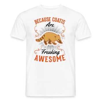 Coati Gift Proboscis Bear Coati - Men's T-Shirt - white - Front - AI Model Male 178 dark (178cm)