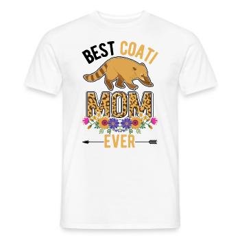 Meilleure maman coati - T-shirt homme - blanc - Devant - AI Model Male 178 dark (178cm)