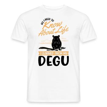 Degu Besitzer Strauchratte Walddegu - Männer T-Shirt - Weiß - Vorne - AI Model Male 178 dark (178cm)