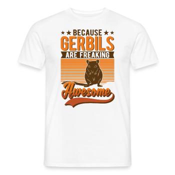 Gerbil Rennratte Rennmaus - Männer T-Shirt - Weiß - Vorne - AI Model Male 178 dark (178cm)