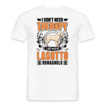 Lagotto Romagnolo Therapie Wasserhund - Männer T-Shirt - Weiß - Vorne - AI Model Male 178 dark (178cm)