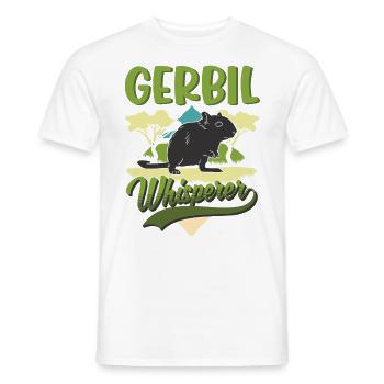 Gerbil Whisperer Racing Rat Gift Gerbil - Men's T-Shirt - white - Front - AI Model Male 178 dark (178cm)