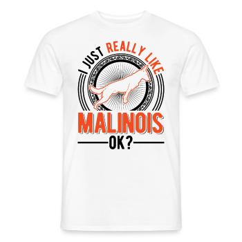 Belgian Malinois Mechelse Herder - Men's T-Shirt - white - Front - AI Model Male 178 dark (178cm)