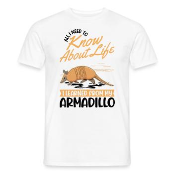 Le tatou dit le tatou - T-shirt homme - blanc - Devant - AI Model Male 178 dark (178cm)