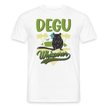 Degu Whisperer Forest Degu - Men's T-Shirt - white - Front - AI Model Male 178 dark (178cm)