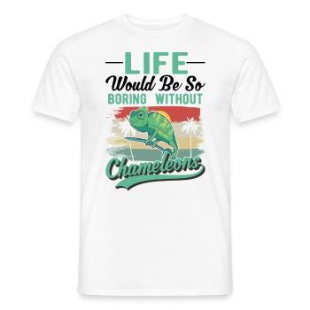 Caméléon Cadeau Caméléon - T-shirt homme - blanc - Devant - AI Model Male 178 dark (178cm)