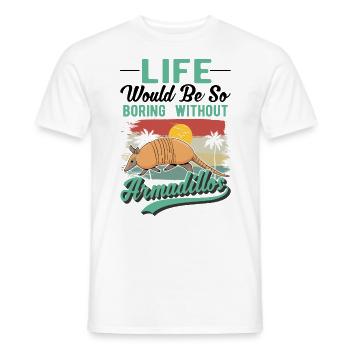 Armadillo Gift Armadillo - Men's T-Shirt - white - Front - AI Model Male 178 dark (178cm)